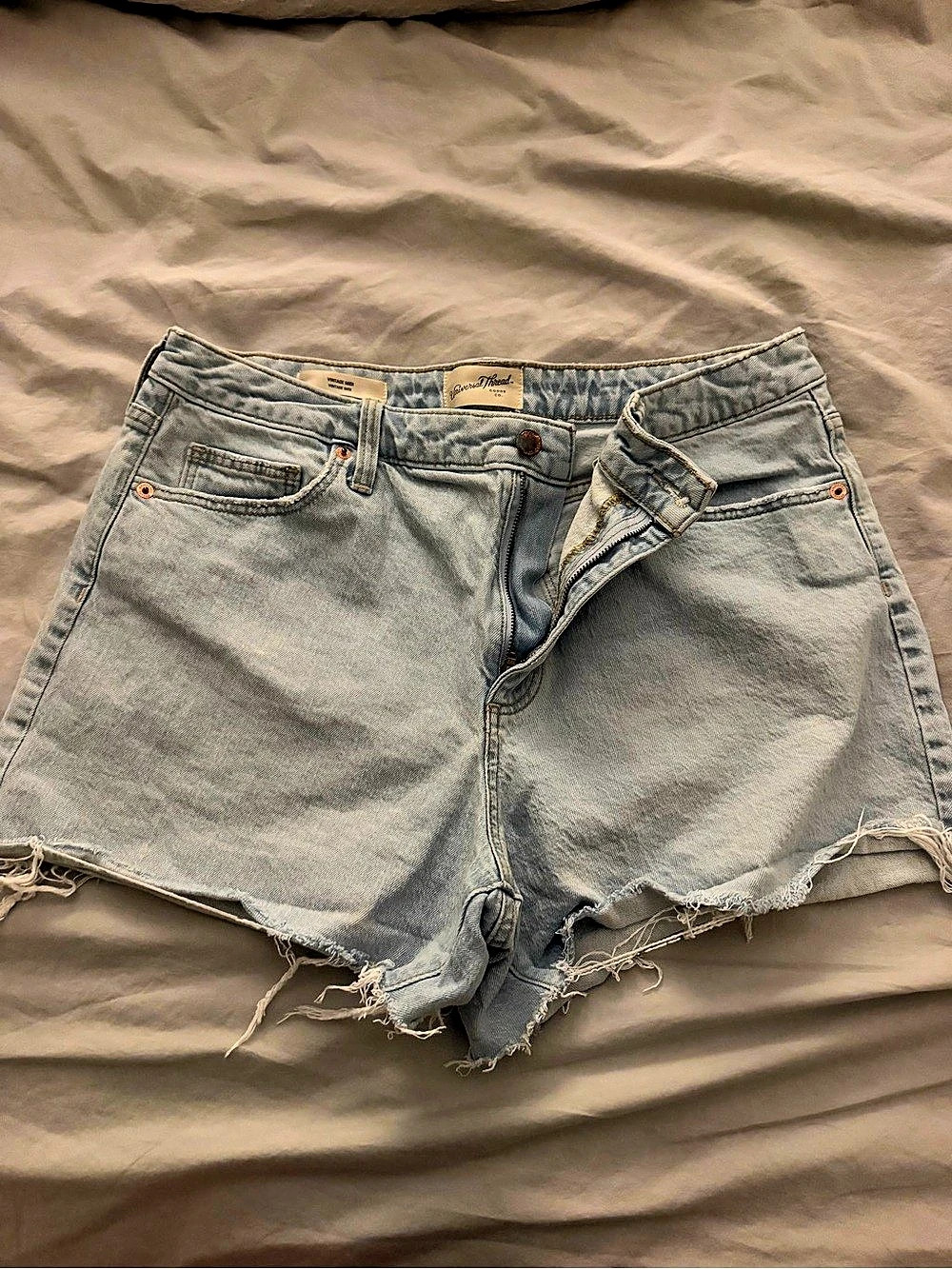 Universal Thread Vintage Midi Denim Shorts Women's Distressed Jean Shorts